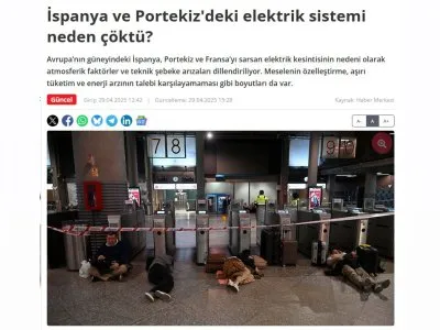 ELEKTRİK MÜHENDİSLERİ ODASI YÖNETİM KURULU BAŞKANI MAHİR ULUTAŞ YAZDI: İSPANYA VE PORTEKİZ`DEKİ ELEKTRİK SİSTEMİ NEDEN ÇÖKTÜ?
