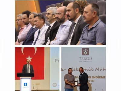 TARSUS ÜNİVERSİTESİ ELEKTRİK ELEKTRONİK MÜHENDİSLİĞİ BÖLÜMÜNÜN YIL SONU ETKİNLİĞİ PROGRAMINA ŞUBE BAŞKANIMIZ PROF. DR. ALKAN ALKAYA KATILIM SAĞLADI