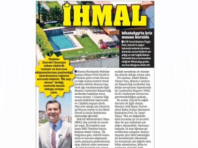 İHMAL (TÜRKİYE GAZETESİ, 09.06.2025)