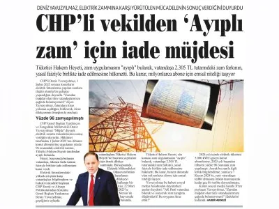 AYIPLI ZAMMA İADE MÜJDESİ (EGE SAATİ GAZETESİ, 05.06.2025)