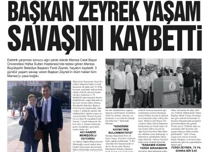 BAŞKAN FERDİ ZEYREK YAŞAM SAVAŞINI KAYBETTİ (MANİSA`DA DENGE GAZETESİ, 10.06.2025)