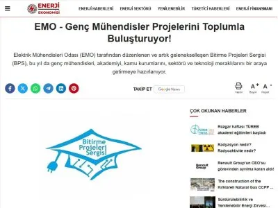 GENÇ MÜHENDİSLER PROJELERİNİ TOPLUMLA BULUŞTURUYOR! (ENERJİEKONOMİSİ.COM, 23.06.2025)