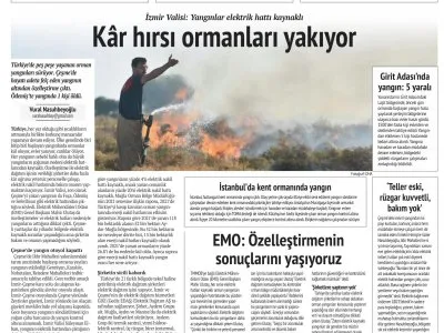 ÖZELLEŞTİRME ÇETESİ ORMANLARI YAKIYOR (GÜNLÜK EVRENSEL, 04.07.2025)