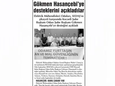 GÖKMEN HASANÇEBİ`YE DESTEKLERİNİ AÇIKLADILAR (ÇAĞDAŞ KOCAELİ, 07.07.2025)
