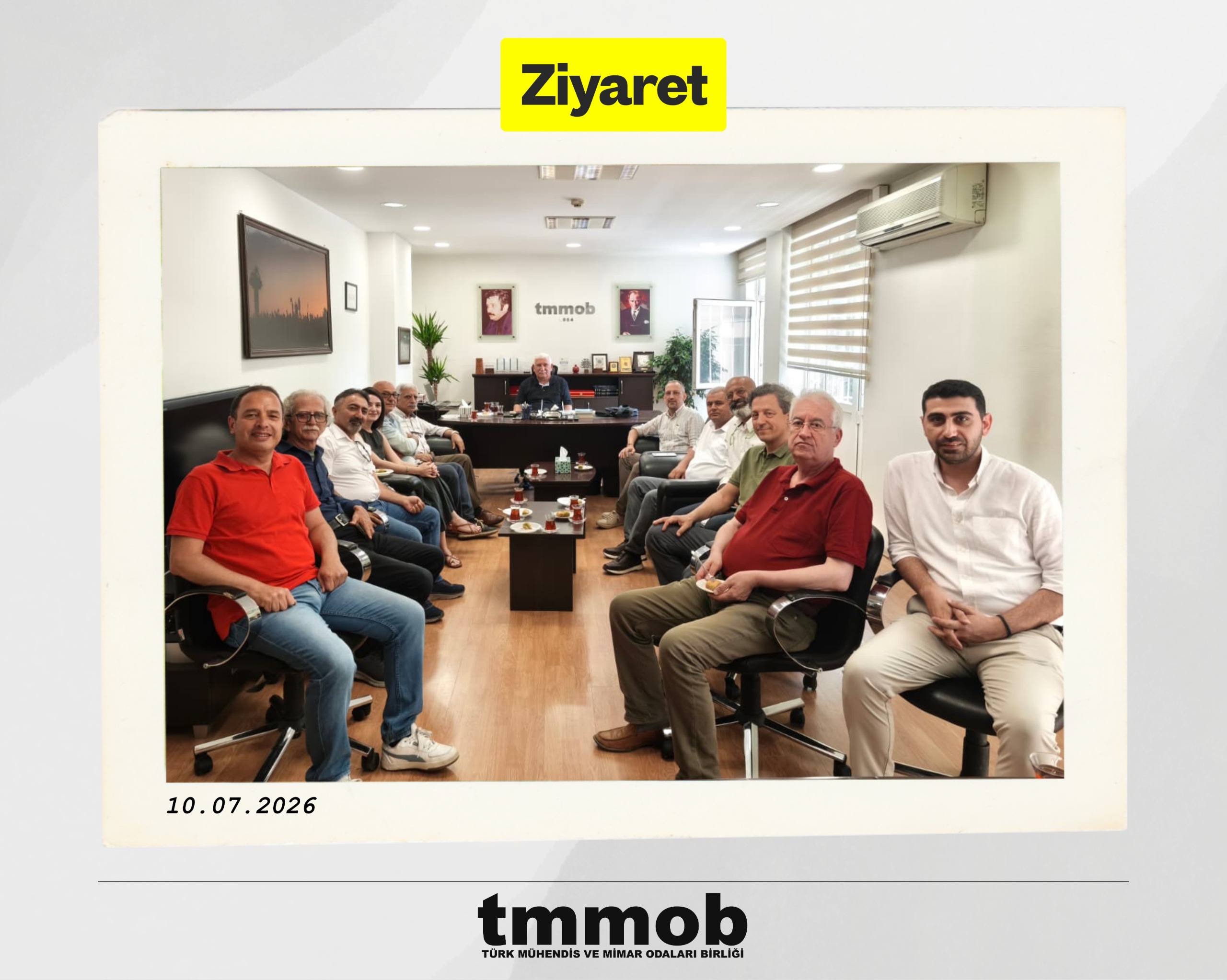 TMMOB GIDA MÜHENDİSLERİ ODASI, TMMOB'Yİ ZİYARET ETTİ